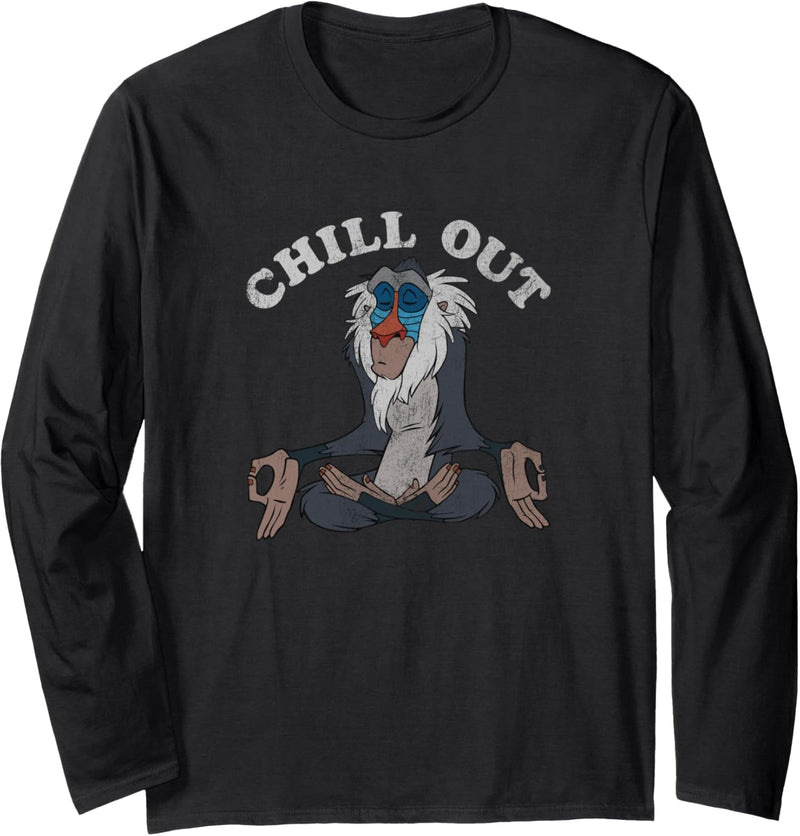 Disney The Lion King Rafiki Chill Out Seated Meditate Langarmshirt