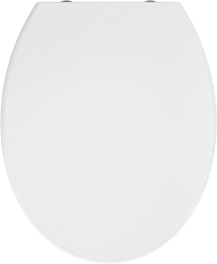 CECIPA Toilettendeckel mit Absenkautomatik, WC Sitz Oval, Klodeckel Absenkautomatik, Klobrille Weiss