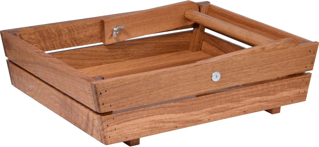 dobar® green label 29025FSCe Premium Erntekorb | Gartenkorb Eichenholz Massiv | Design Obstkorb | Pi