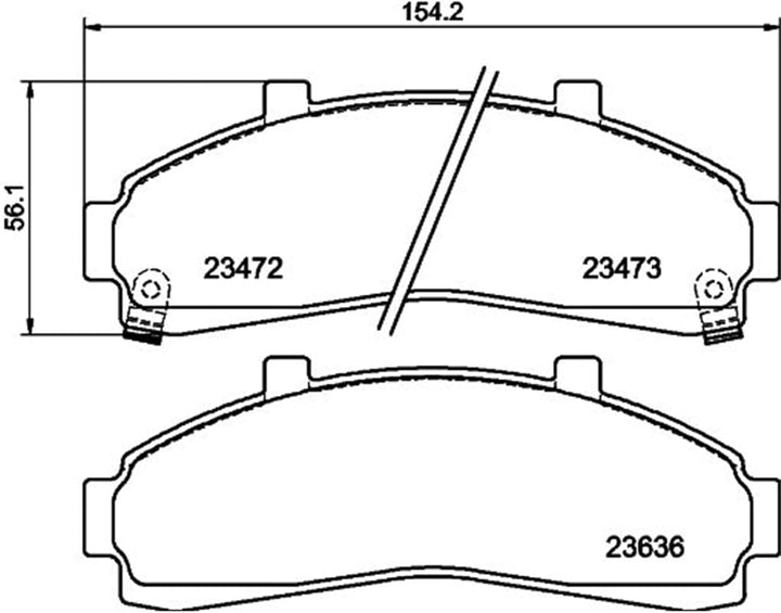 HELLA PAGID 8DB 355 009-941 Bremsbelagsatz - T1302 - Dicke/Stärke: 17mm - Bremssystem: Wagner - mit