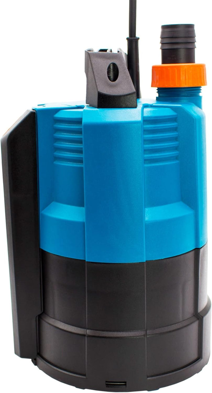 Tauchpumpe 550 Watt 6000l/h Flachsaugend Flachsaugpumpe Poolpumpe Gartenpumpe Wasserpumpe Klarwasser