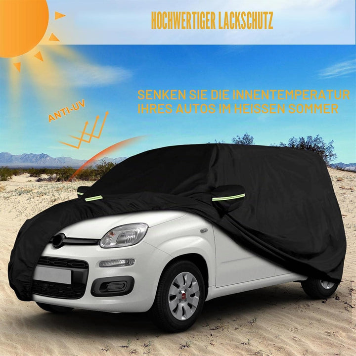 Autoabdeckung Wasserdicht Kompatibel mit FIAT Panda 2003-2024, Atmungsaktiv Vollgarage Autoplane für