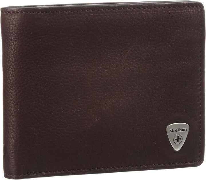 Strellson Herren Geldbeutel Harrison Brieftasche aus Leder Braun (Dark Brown 702), Braun (Dark Brown