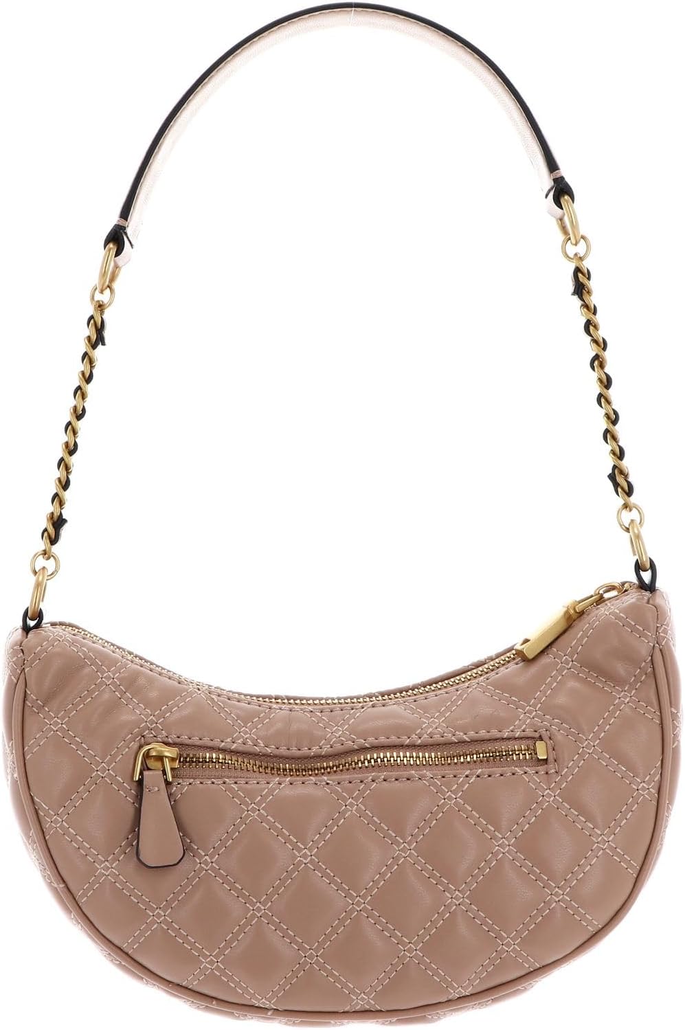 GUESS Damen Giully Top Zip Schulter Umhängetasche, Reissverschluss Oben Beige, Beige