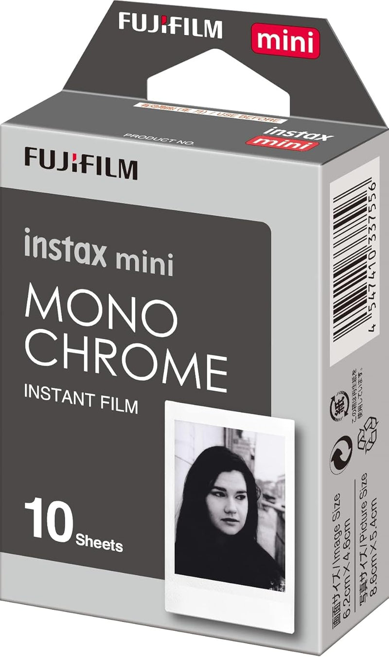 INSTAX Mini Instant Film, Monochrom, Einzelpackung (Packung mit 2)