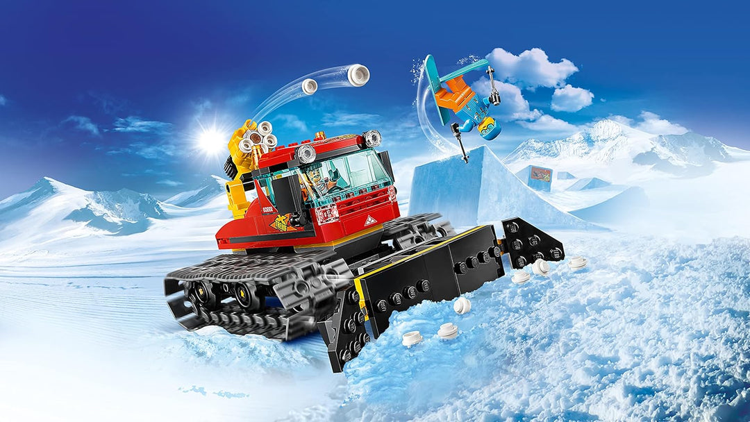 LEGO 60222 City Pistenraupe, Bauspielzeug mit 2 Minifiguren, Winter-Sets für Kinder
