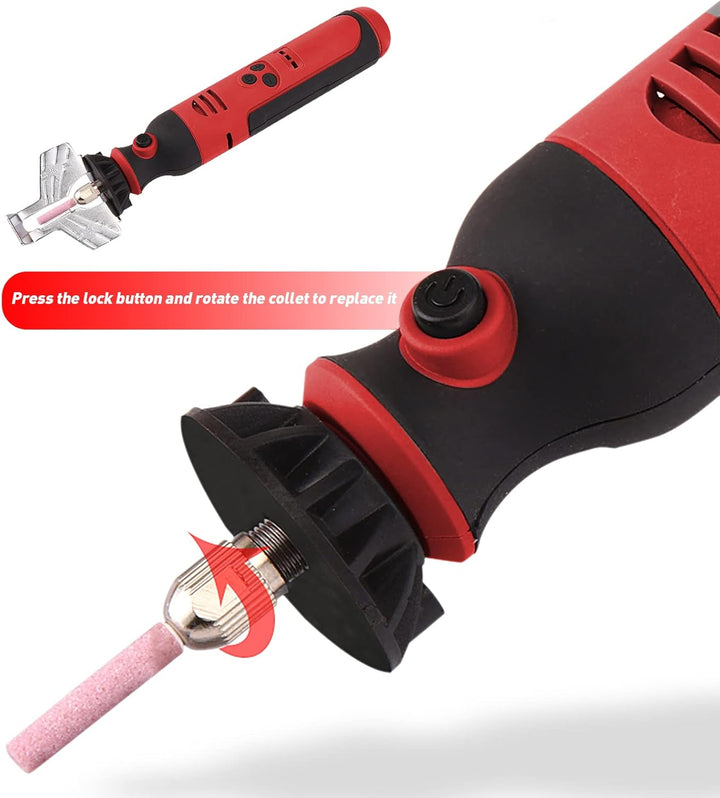 Elektrisches Kettensägen-Schärfer-Set,Kit Rot Kettensäge-Schärfen-Werkzeug-Set,Handgeführte Mini-Ele