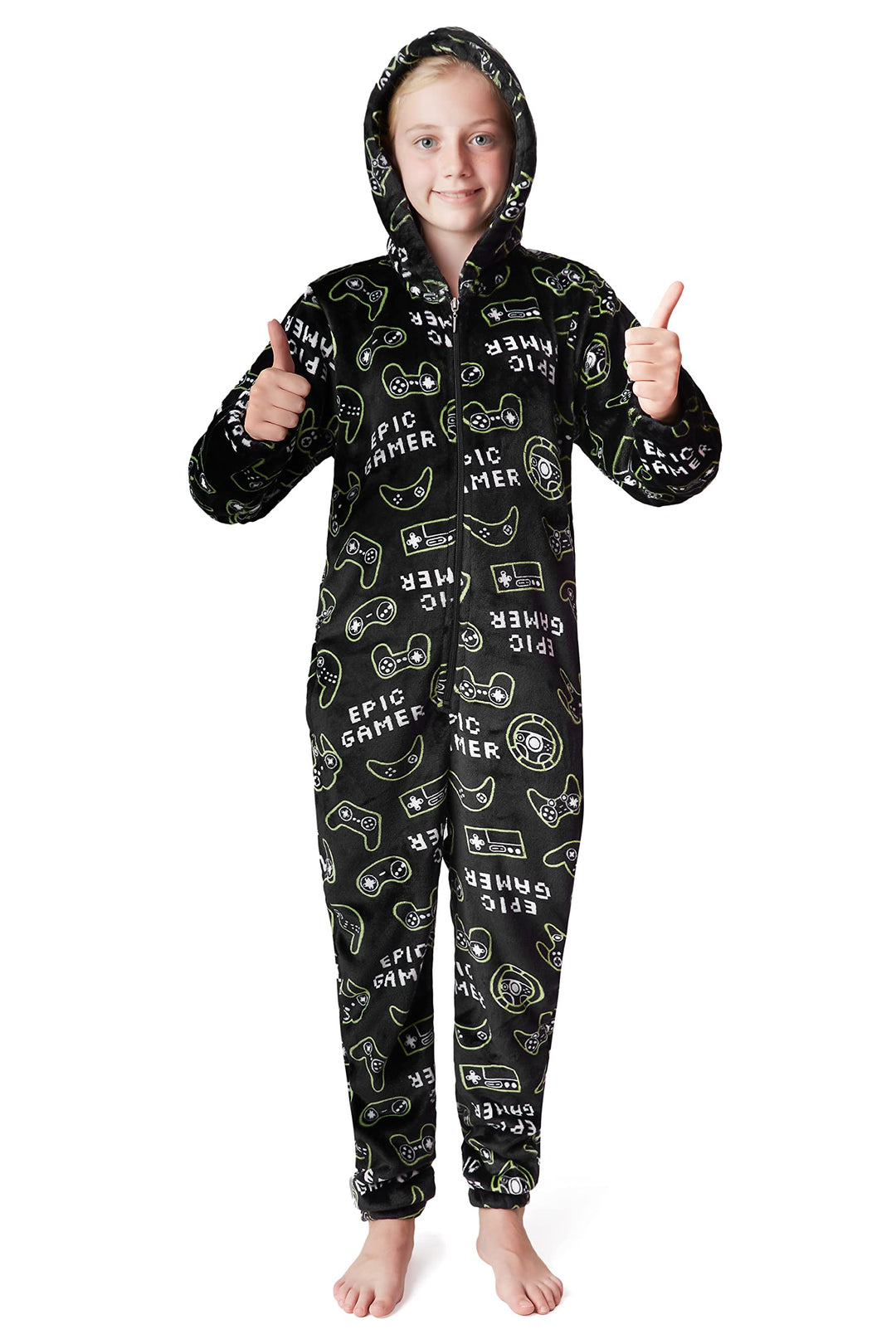 CityComfort Onesie Kinder Fleece Overall Jumpsuit Schlafanzug Jungen Mädchen Extra Weich Einteiler G