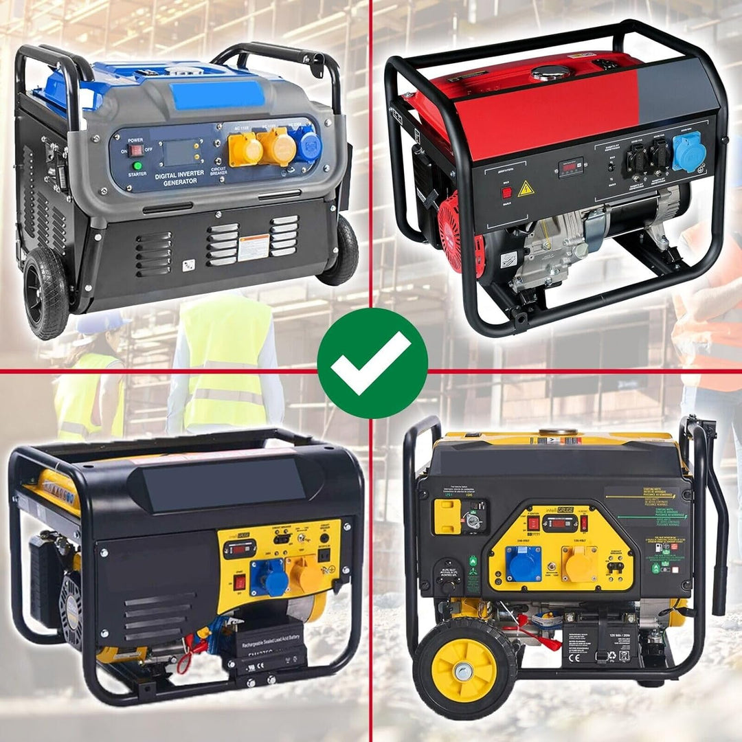 SPARES2GO 16A-Splitterkabel, 240-V-Generator, 2-Wege-Anschluss, Y-Stück, 2 x 16-Ampere-Steckdosen (o