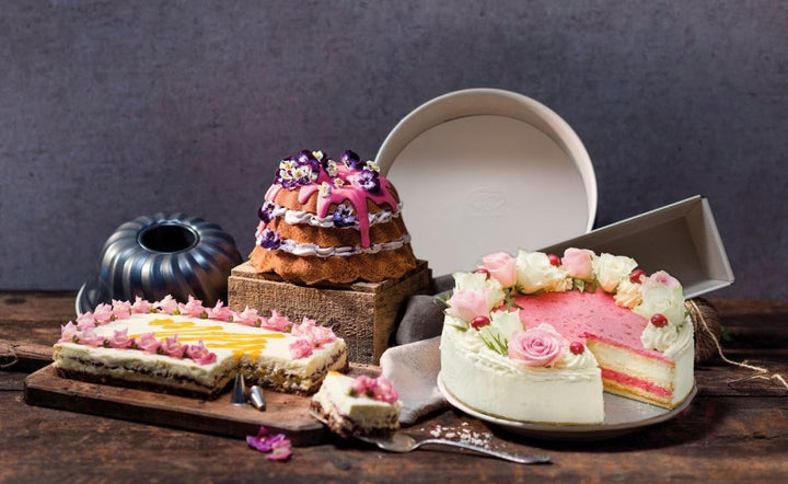 Dr. Oetker 3er Backformen-Set BACK-TREND: Springform, Gugelhupfform und Kastenform, Kuchenformen aus