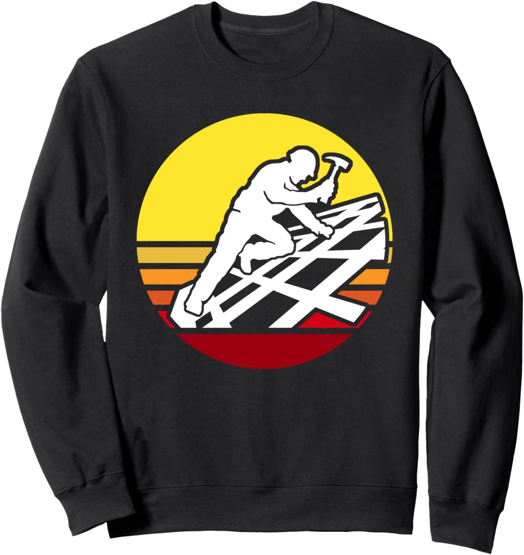 Dachdecken Dach Decken Handwerker Arbeit Dachdecker Sweatshirt