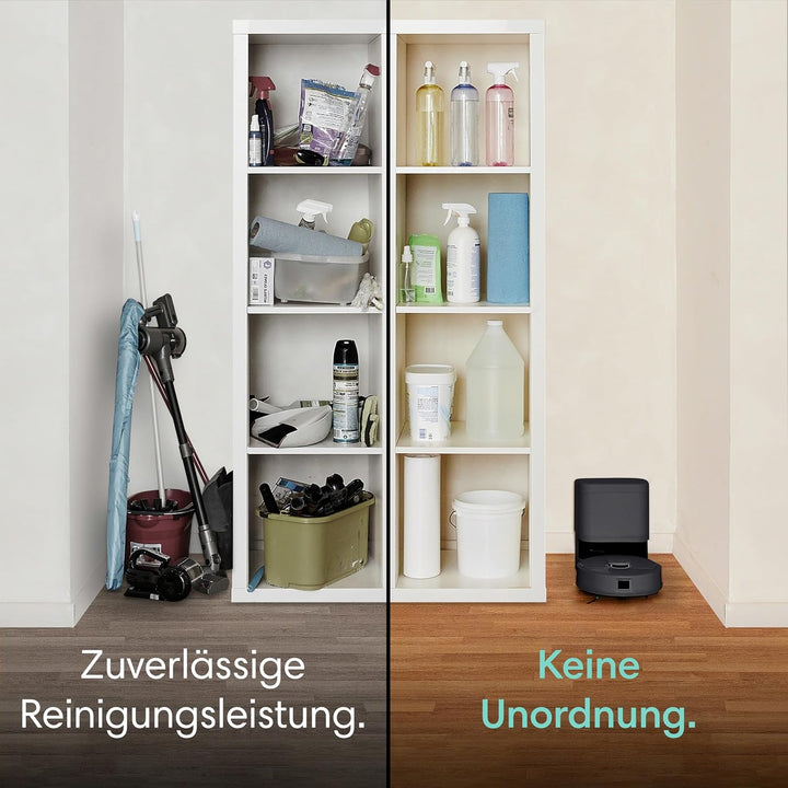 iRobot Roomba® Mini Saug- & Wischroboter + AutoEmpty™ Dock, Schwarz, Schwarz