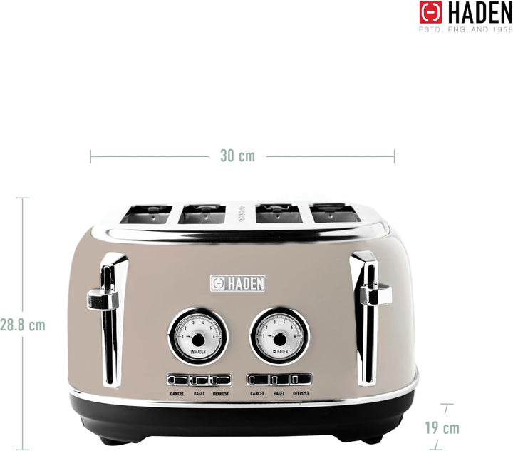 Haden Dorset Putty 4 Scheiben toaster, beige