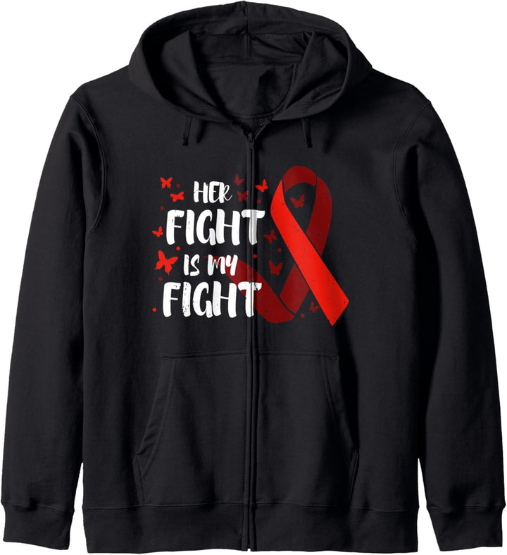 HIV AIDS Awareness Ihr Kampf ist mein Kampf Autoimmunkrankhe Kapuzenjacke
