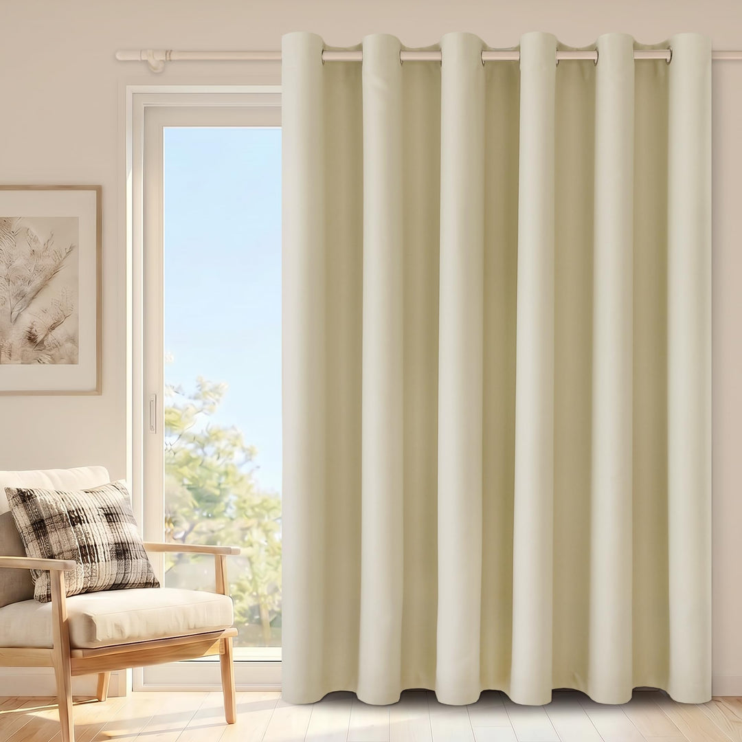 Hiasan Raumteiler Vorhang Blickdicht & Schallschutz mit Ösen 1 Stück, Thermovorhang Gardine für Wohn