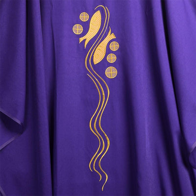 BLESSUME Priest Kasel (Gewand) Steinschmätzer bestickt Mass Liturgische Kleidung zusammenklappbar Ba