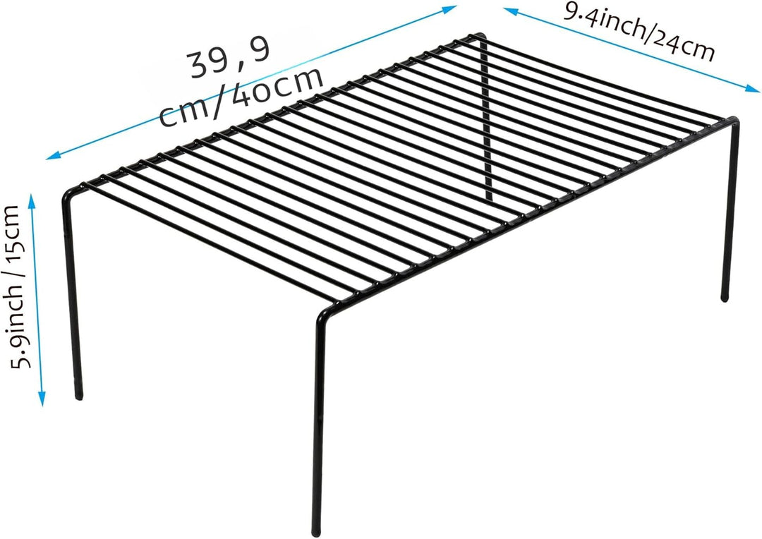 IPEGTOP Küche-Schrank-Organisator, Set von 2 grossen (40 x 24 cm) rostfreien Edelstahl-Gitternregale