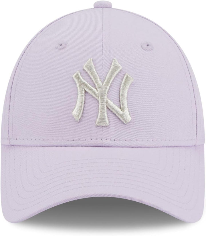 New Era New York Yankees Rose MLB Double Pom Cuff Knit Women Beanie, 940Women-Yankees-Purple-