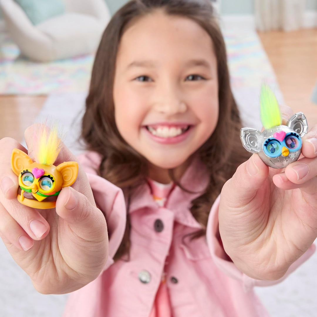 FURBY Minis Figuren 12er-Pack Serie 1, 2,5 cm grosse interaktive Plüschtiere für Mädchen und Jungen