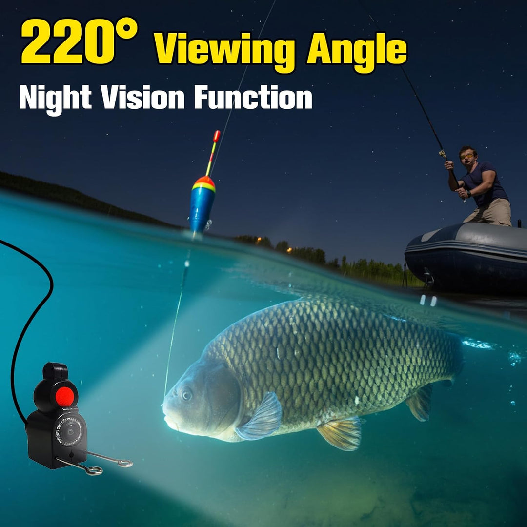 Fischfinder - Unterwasserkamera Angeln, IP68 Wasserdicht Unterwasser Kamera, 5000mAh Akku, mit 220°