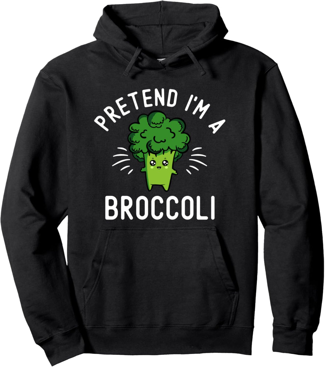 Pretend I'm a Broccoli Funny Lazy Halloween Costume Veggies Pullover Hoodie