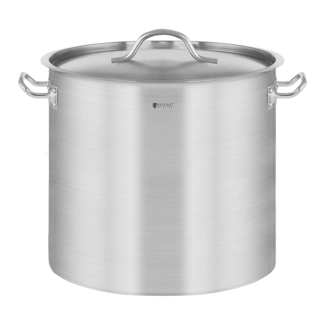 Royal Catering RCST-25E3 Edelstahltopf mit Deckel Edelstahlkochtopf Kochtopf Induktion (25 Liter, Bo