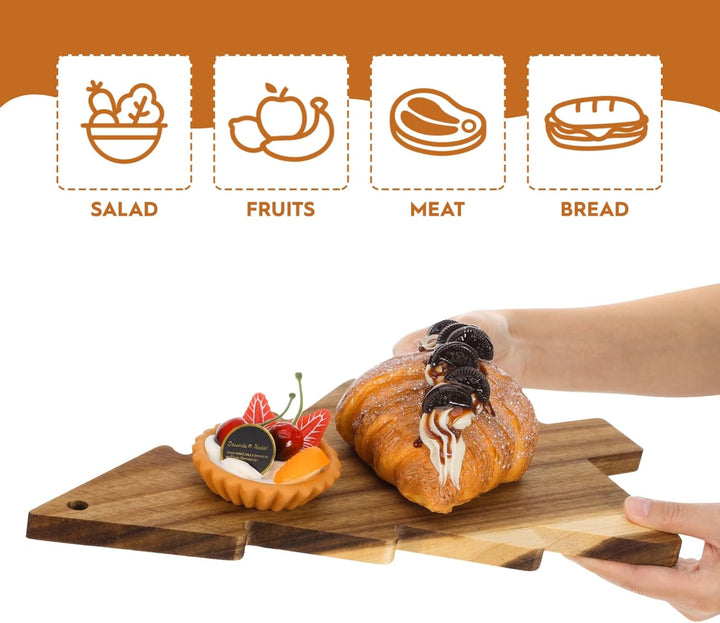 Holzbrett Weihnachten Gross Weihnachtsteller, Weihnachtsbaum Schneidebrett Charcuterie Board Dekorat