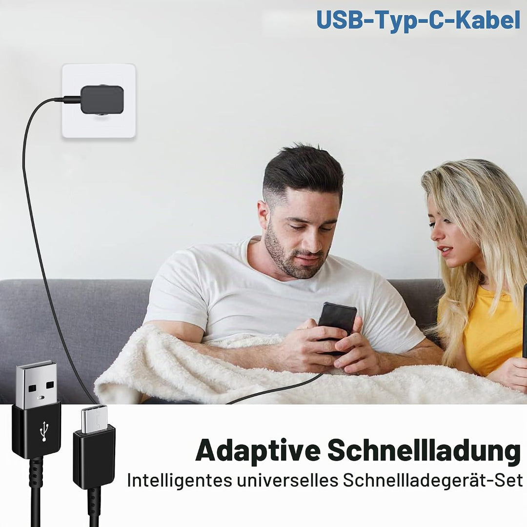 3er Pack USB Ladegerät mit Ladekabel USB C Schnellladekabel für Samsung Galaxy A16 A15 A14 A13 A05s
