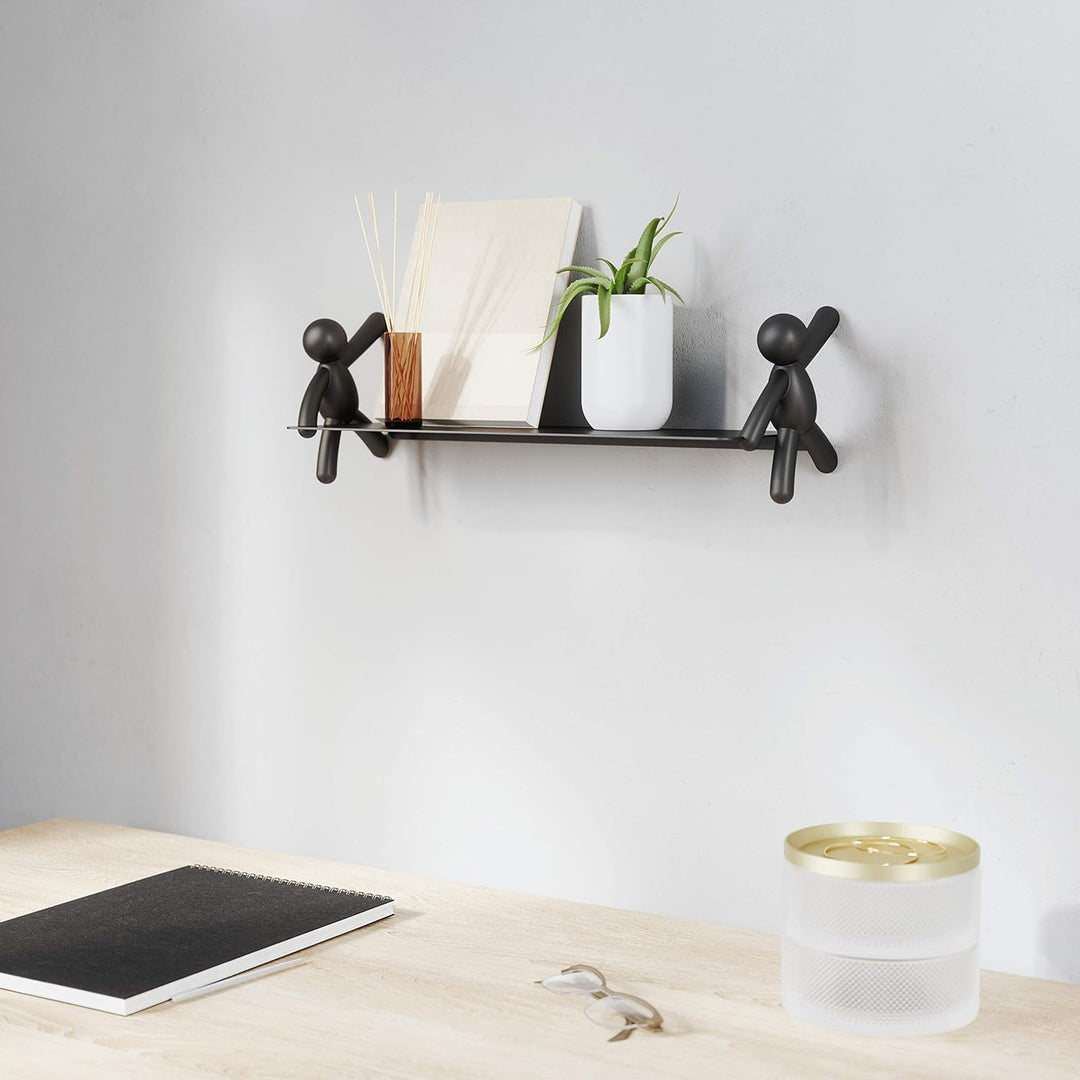 Umbra Buddy schwebendes Wandregal Shelves & Magazine Racks, Steel, Black, Einheitsgrösse, Zeitgenöss