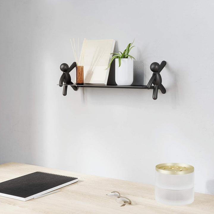 Umbra Buddy schwebendes Wandregal Shelves & Magazine Racks, Steel, Black, Einheitsgrösse, Zeitgenöss