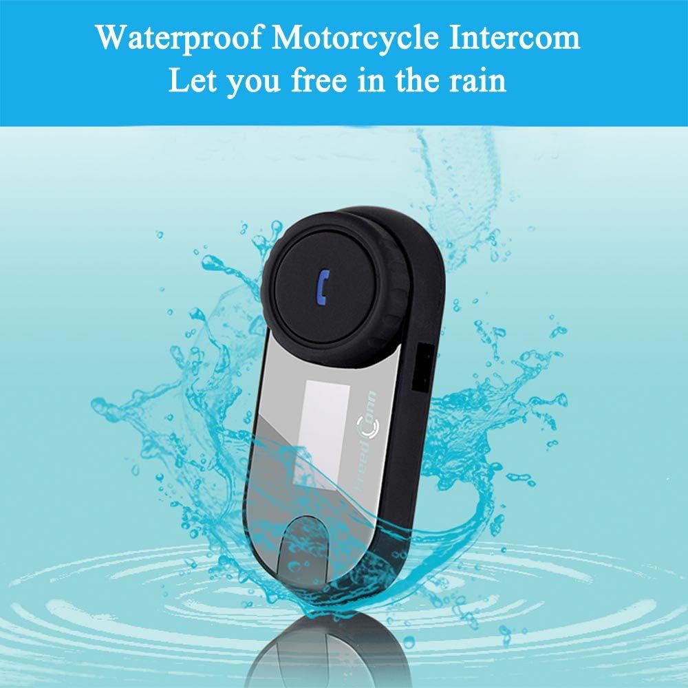 FreedConn Motorrad Kommunikation System, Helm Bluetooth Intercom,Helm Headset(800m Reichweite,Damit