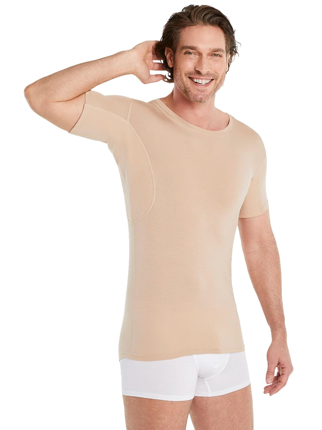 FINN Anti-Schweiss Shirt Herren mit Rundhals und integrierten Achselpads gegen Starkes Schwitzen - A