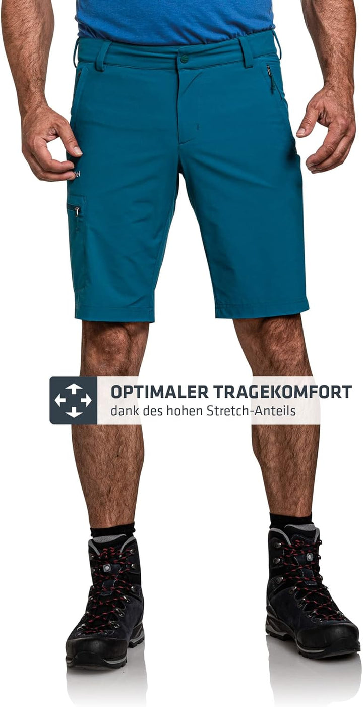 Schöffel Herren Shorts Folkstone, vielseitige kurze Wanderhose mit verstellbarem Bund, Outdoor Hose