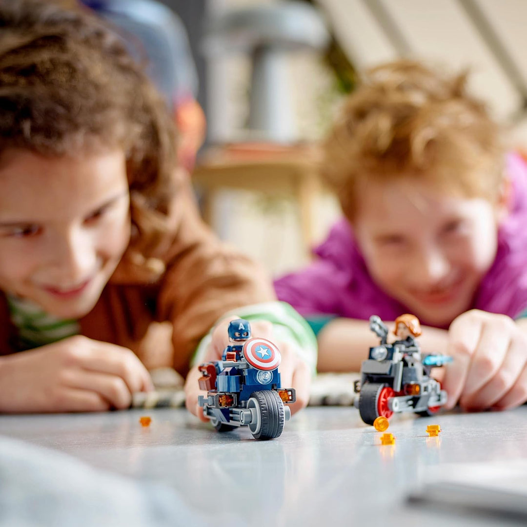 LEGO 76260 Marvel Captain America & Black Widow Motorräder, Avengers: Age of Ultron Set, Motorrad Sp