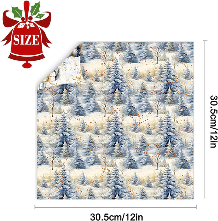 Scrapbooking Papier 24 Blatt/12 Designs, Doppelseitiges Weihnachtstheme Designpapier, Bastelpapier D