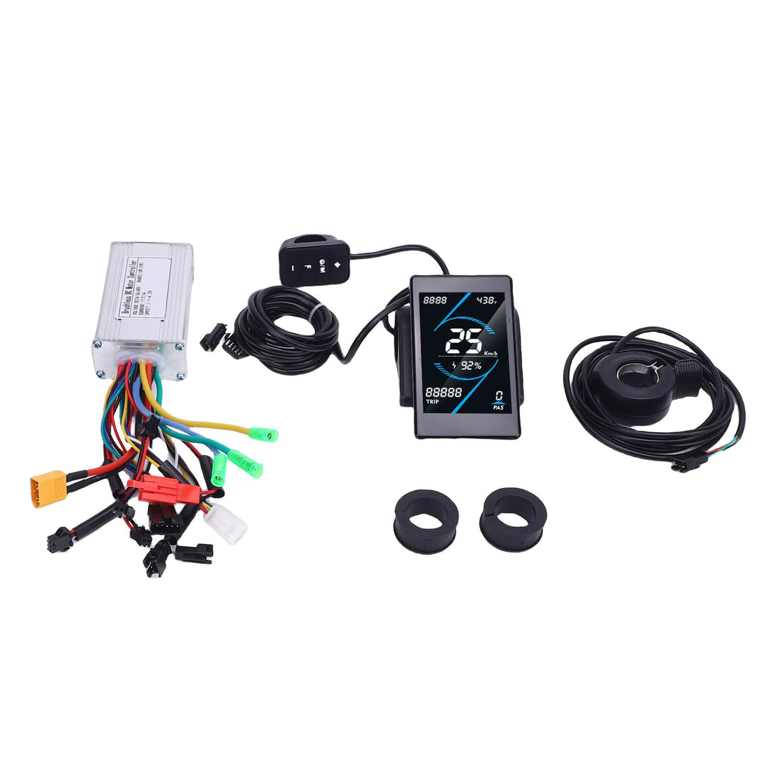 BuyWeek Elektrofahrrad Brushless Motor Controller Kit, 36V 48V 250W 350W 17A 3 Modus Sinuswelle Cont