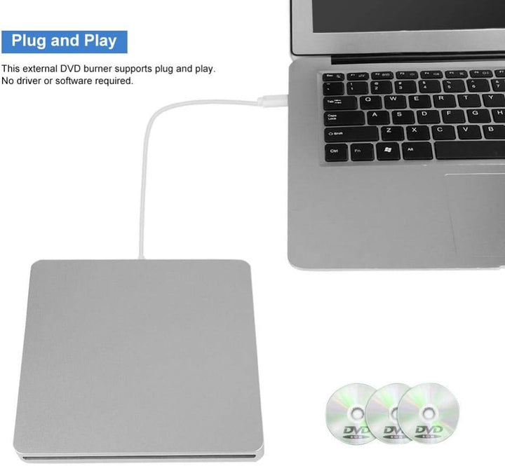 Garsent Externes CD DVD Laufwerk, tragbarer USB-Typ C Externer CD-RW/DVD-RW-Player Brenner Tragbarer