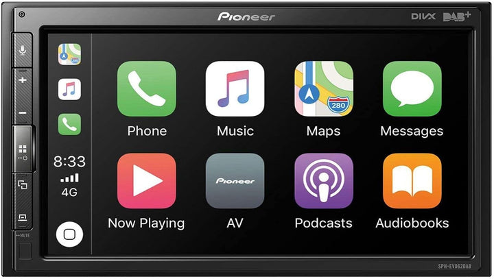 Pioneer SPH-EVO62DAB-AN Media Center - 6,8 Zoll Touchscreen, 1,5 A Schnellladung USB, Apple CarPlay,