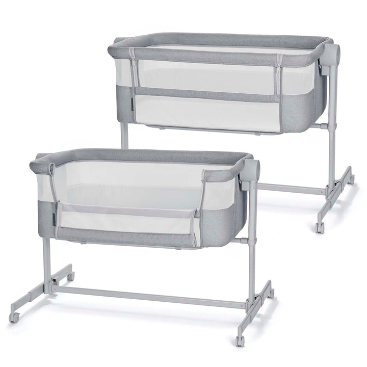 Kinderkraft NESTEE UP 2 Beistellbett 2 in 1, Kinderreisebett mit Matratze Laken, 5-stufige Matratzen