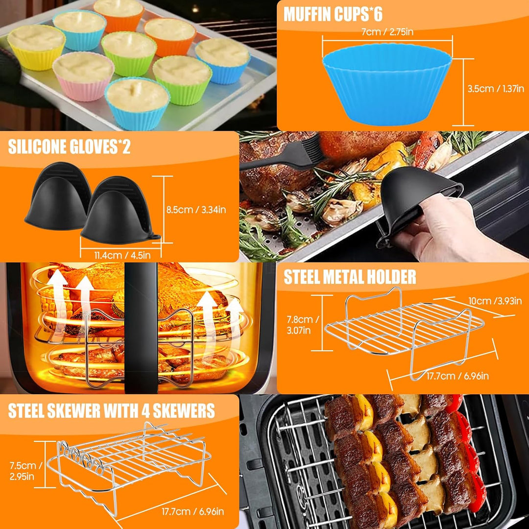 Heissluftfritteuse Zubehör für Philips Airfryer Dual Basket 3000 Series - Air Fryer Accessories Eins