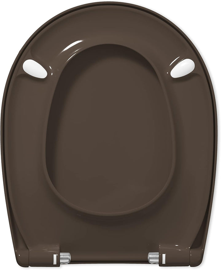 Hamberger WC-Sitz "Passat" (Toilettensitz mit SoftClose, Farbe balibraun, Scharnier Edelstahl C0202Y