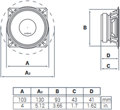 Audison AP 4 Mitteltöner 10 cm AP 4 - SET MIDBASS 100mm