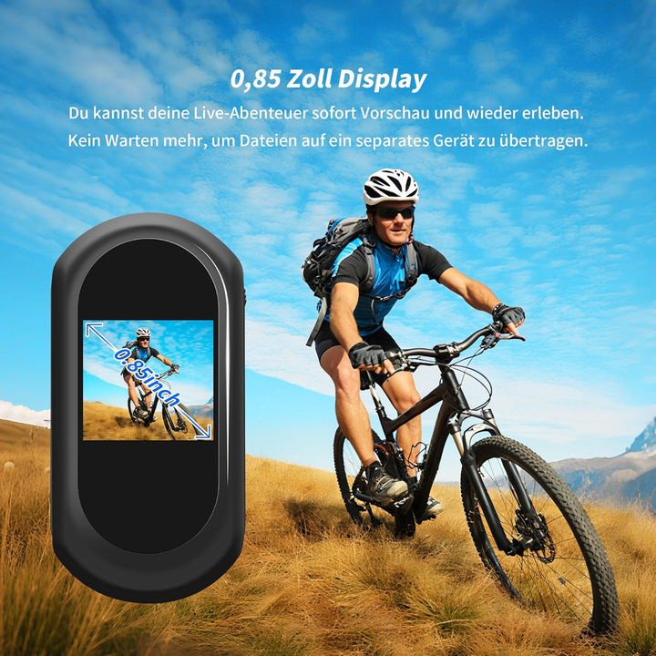 Mini Action Cam, 1080P Wearable Action Kamera, Bodycam Körperkamera, Motorrad Sportkamera mit Multif