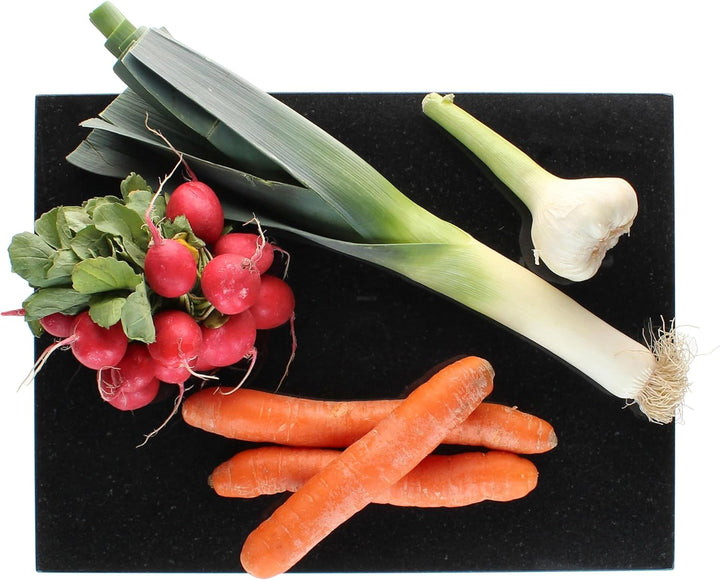 Stein-Schneidebrett 40 x 30 cm I schwarz I Naturstein I Servierplatte I Deko-Untersetzer, Unterlage