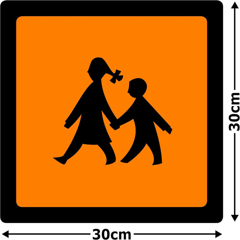 Schulbusschild Magnet Schulbus 30x30cm Warntafel Schülertransport Magnetschild Schild Auto Warnschil