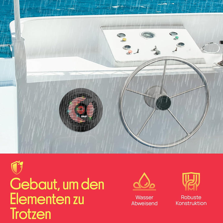 Pyle Outdoor Lautsprecher Boxen– Outdoor Speaker– Outdoor Box Wasserdicht 150W, 2-Wege Lautsprecher