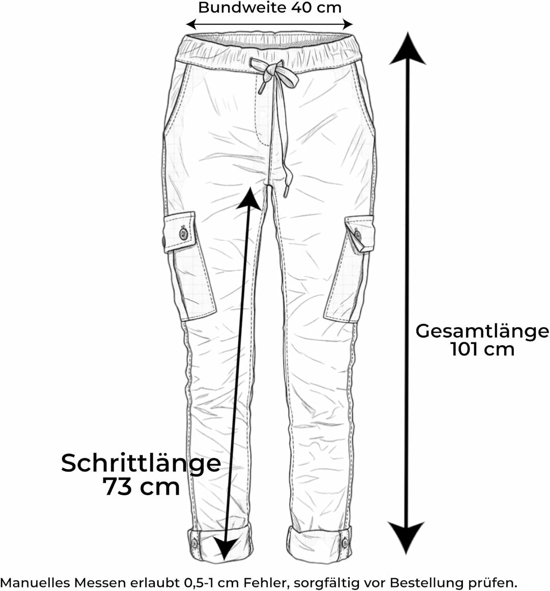 Damen schmal geschnittene Hose aus Stretch Classic Cargo Pants für Freizeit Boyfriend Baggyhose Tasc