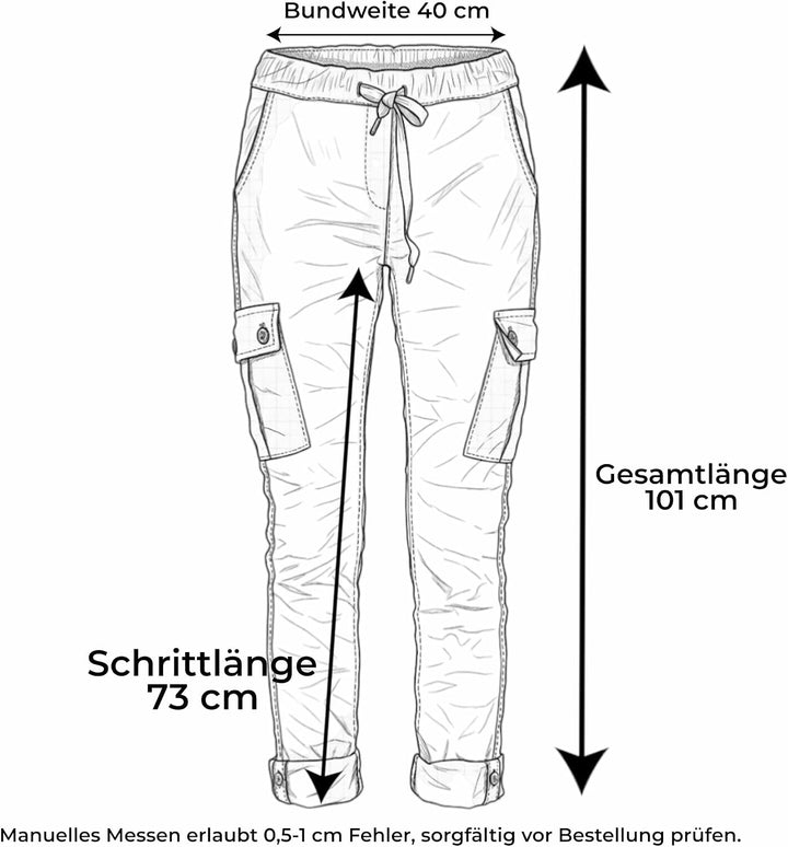 Damen schmal geschnittene Hose aus Stretch Classic Cargo Pants für Freizeit Boyfriend Baggyhose Tasc