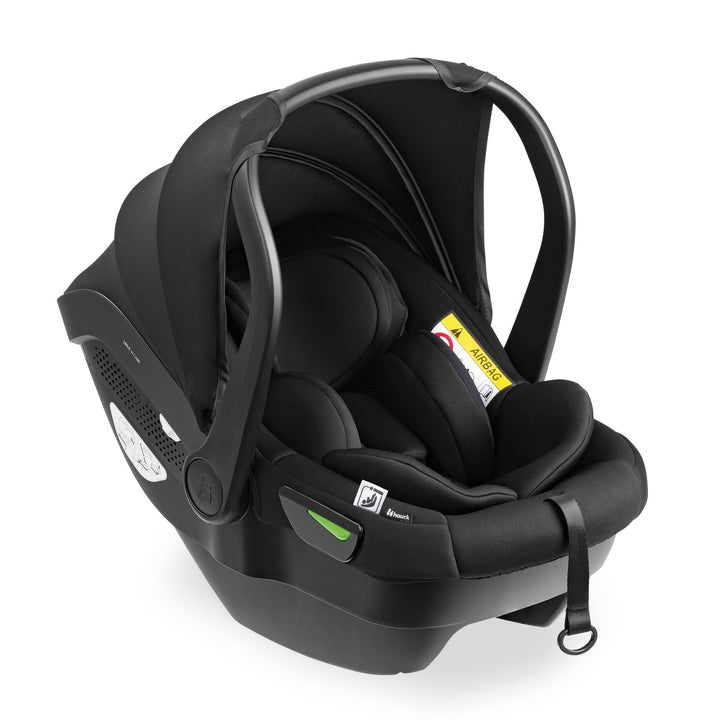 hauck Drive N Care, Schwarz - i-Size Babyschale ab Geburt für Babys mit Körpergrösse von 40-87 cm in