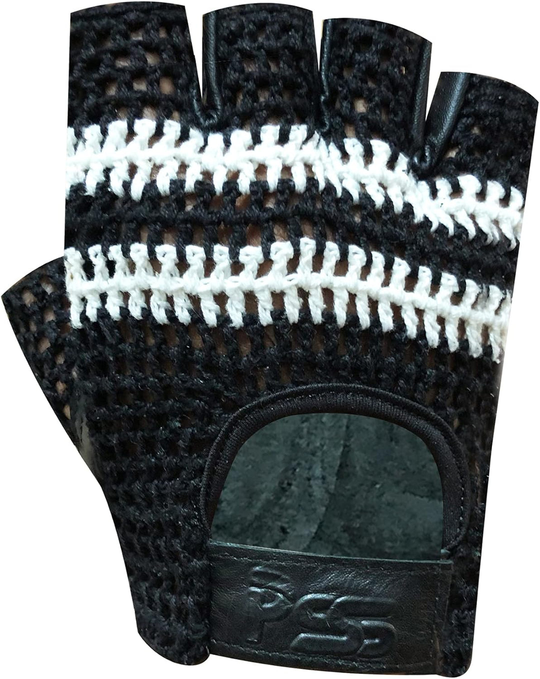 PSS Fingerlose Halbfinger Gepolstert Leder Netz Handschuhe Herren Manner Muskeltraining Bodybuilding